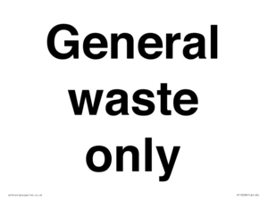 General waste only